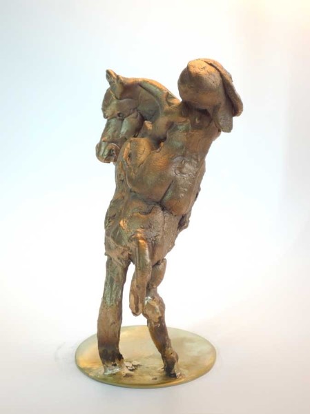 Rearing Horse with Girl