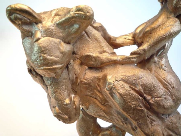 Rearing Horse with Girl