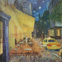 Improvised Taxi Stand: Hack of Van Gogh's 'Café Terrace at Night'